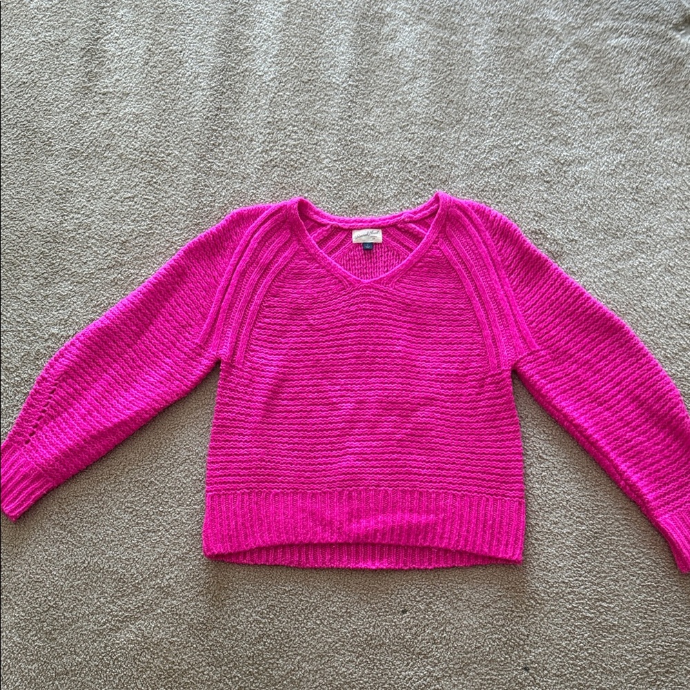 Target Bright Pink V-Neck Sweater